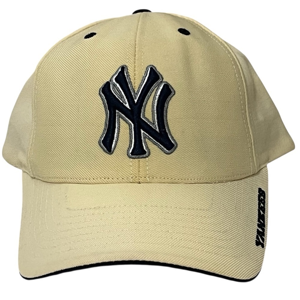 New York Yankees Adjustable Beige Cap with NY Logo by Twins Enterprises